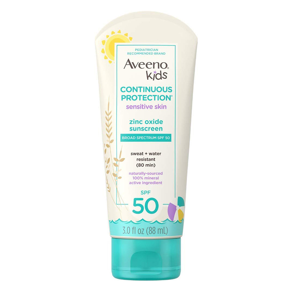 Tube de 88 ml de crème solaire Aveeno Kids Protection continue