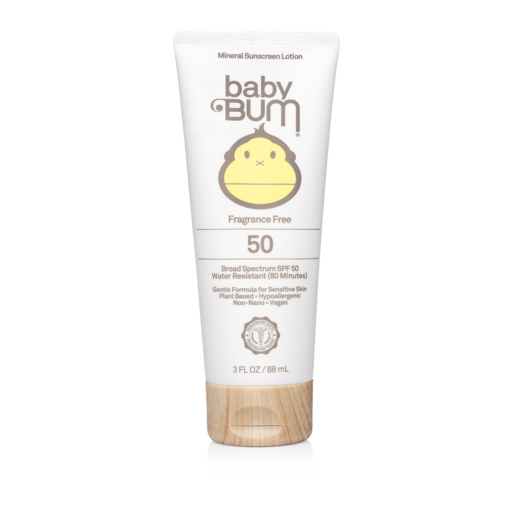 Tube de 88 ml de crème solaire Baby Bum sans parfum - une autre option de crème solaire principalement naturelle pour les peaux à tendance dermatite séborrhéique